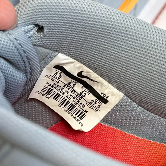 NIKE AIR FORCE 1 07 PREMIUM 2 OBSIDIAN MIST BLUE-HOT PUNCH US 9.5 AT4143-400 - Picture 7 of 11